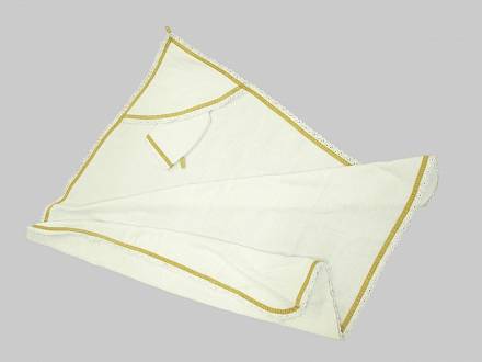 Пеленка-полотенце Премиум в комплекте с варежкой, размер 96 х 96 см., белая 